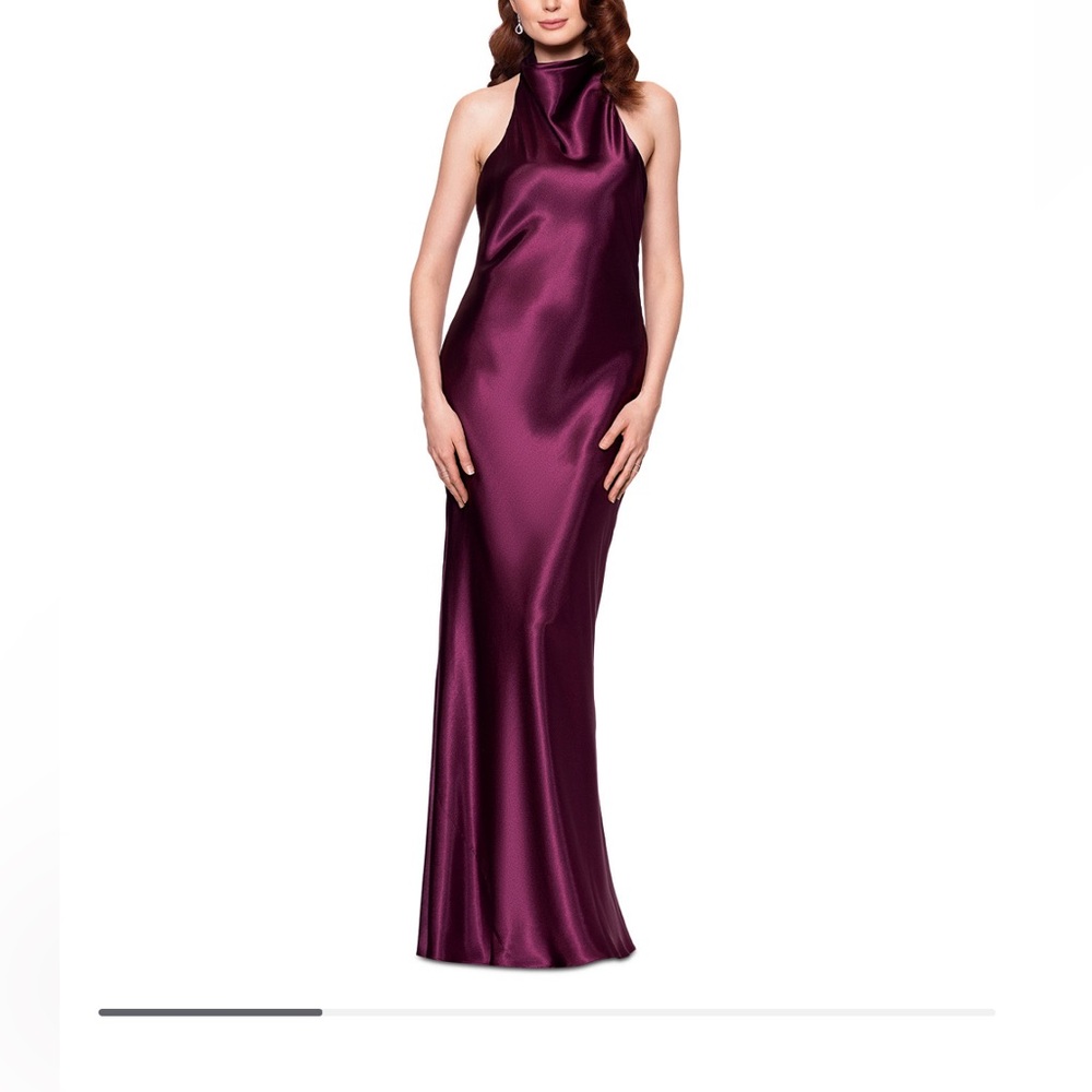 Betsy & Adam Red Backless Dress - Picture 6 of 6